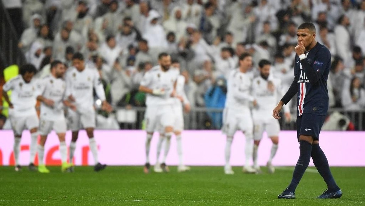 PSG kesulitan melawan Real Madrid karena bermain kurang percaya diri dan kurang berani. (Foto: Gabriel Bouys / AFP)