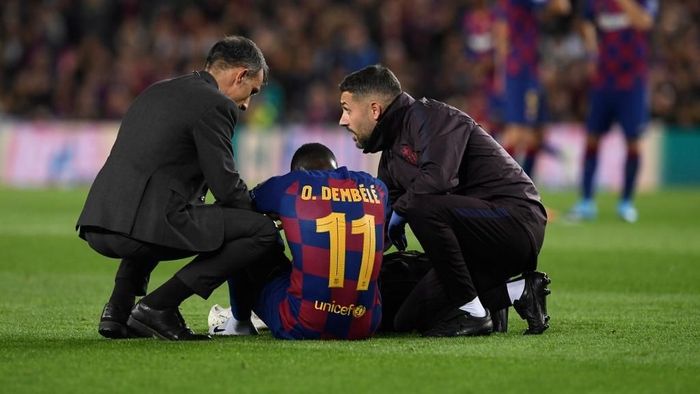 Ousmane Dembele cedera lagi (Foto: Josep LAGO / AFP) Ousmane Dembele cedera lagi (Foto: Josep LAGO / AFP)