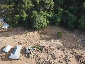 Penampakan dari Udara Jejak Banjir Bandang di Solok Selatan Sumbar
