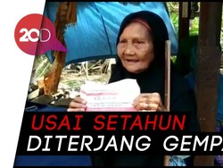 Senyum Warga Terdampak Gempa Lombok Terima Bantuan Tunai