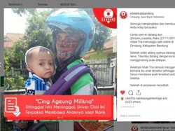 Istri Wafat, Driver Ojol di Bandung Kerja Sambil Gendong Anak