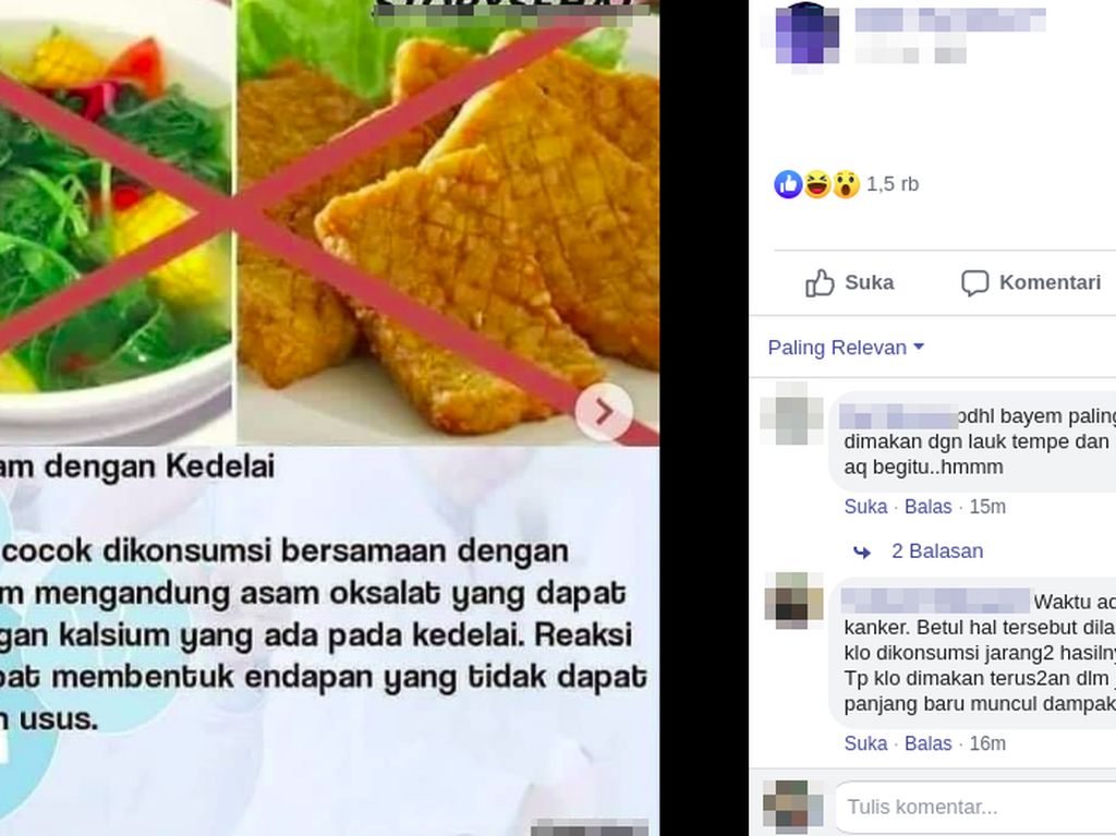 Hoax atau Fakta? Makan Tempe dan Bayam Bersamaan Bisa Mengendap di Tubuh Hoax atau Fakta? Makan Tempe dan Bayam Bersamaan Bisa Mengendap di Tubuh