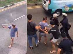 Pukuli Kendaraan yang Melintas dengan Palu, Kakek Ini Ditangkap