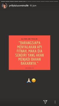 Instastory Prilly Latuconsina