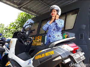 PNS Polres Brebes Ciptakan Ambulance Motor