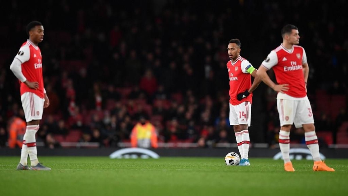 Arsenal dikalahkan Eintracht Frankfurt 1-2 dalam lanjutan Liga Europa (Foto: DANIEL LEAL-OLIVAS / AFP)