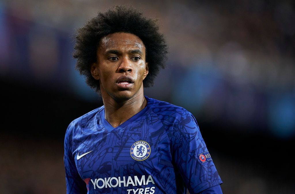 VALENCIA, SPAIN - NOVEMBER 27: Willian Borges da Silva of Chelsea looks on during the UEFA Champions League group H match between Valencia CF and Chelsea FC at Estadio Mestalla on November 27, 2019 in Valencia, Spain. (Photo by Manuel Queimadelos Alonso/Getty Images)