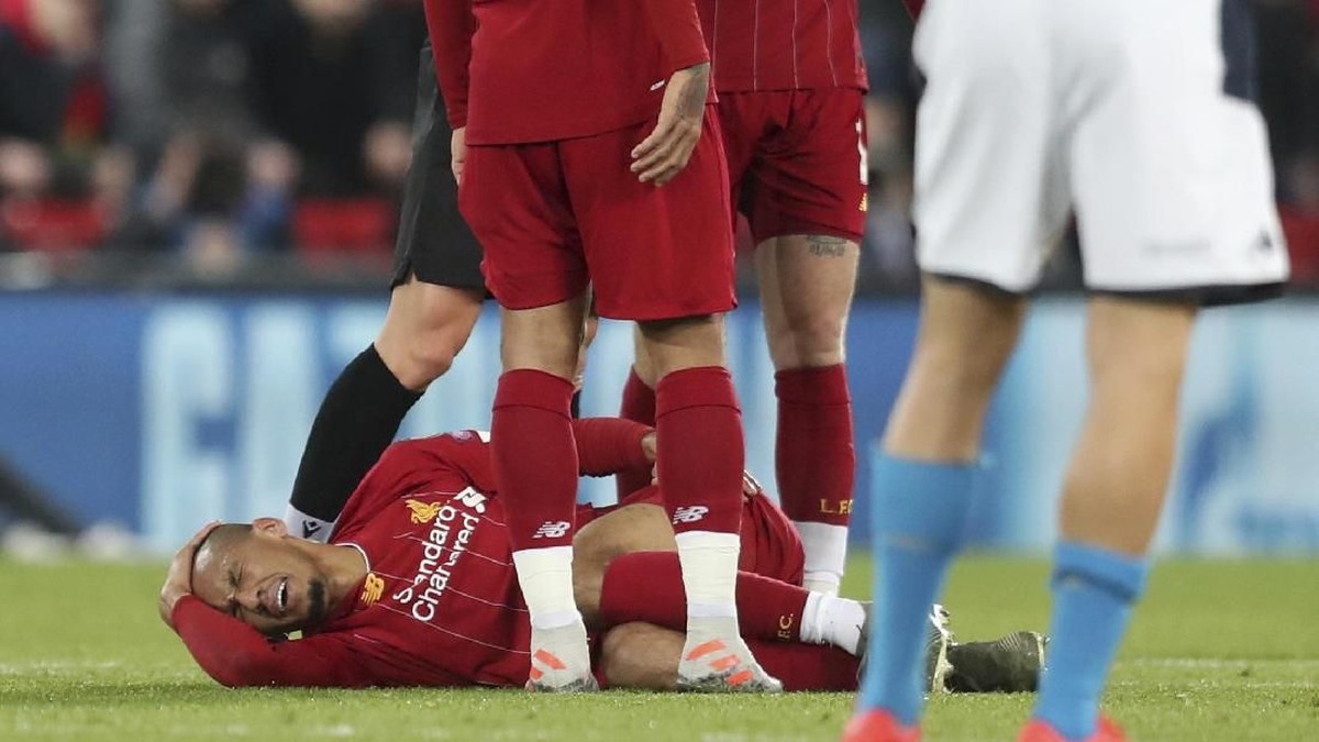 Fabinho harus absen hingga awal tahun karena cedera engkel (AP Photo/Jon Super)