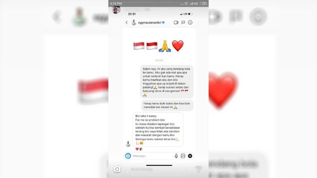 Pemain Singapura Minta Maaf Setelah Tendang Bola ke Egy