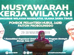 Khofifah Ajak Pesantren NU Kuatkan OPOP untuk Pembangkit Ekonomi Umat