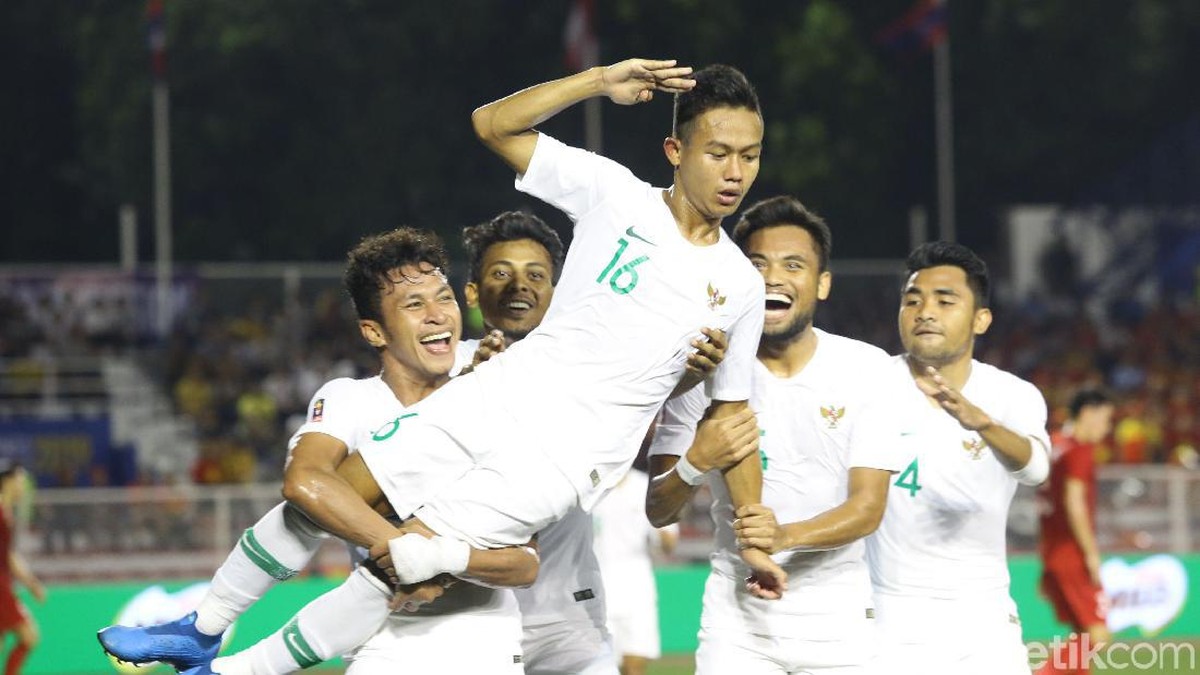Indonesia dikalahkan Vietnam 1-2 di lanjutan penyisihan grup SEA Games 2019. Foto: Grandyos Zafna/detikcom