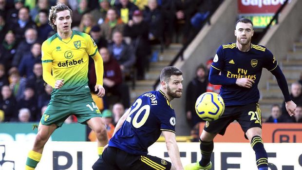 Norwich sempat unggul atas Arsenal di babak pertama.