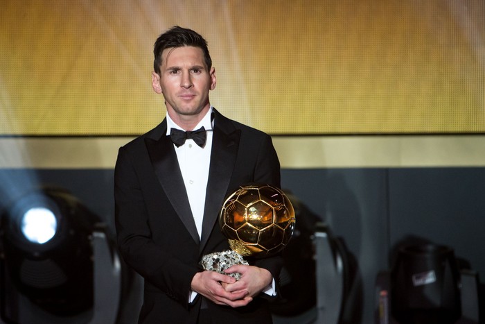 ZURICH, SWITZERLAND - JANUARY 11: FIFA Ballon dOr winner Lionel Messi of Argentina and FC Barcelona looks on during the FIFA Ballon dOr Gala 2015 at the Kongresshaus on January 11, 2016 in Zurich, Switzerland. (Photo by Philipp Schmidli/Getty Images)