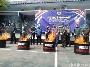 4 Juta Batang Rokok dan 658 Botol Liquid Vape Dimusnahkan di Tegal