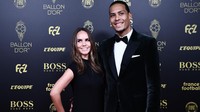 Rike Nooitgedagt dan Van Dijk sudah menjalin hubungan sejak mereka masih sangat muda. Ketika itu Van Dijk masih bermain di Belanda. (Anne-Christine POUJOULAT / AFP)