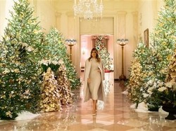 Lihat! Dekorasi Natal Gedung Putih Ala Melania Trump