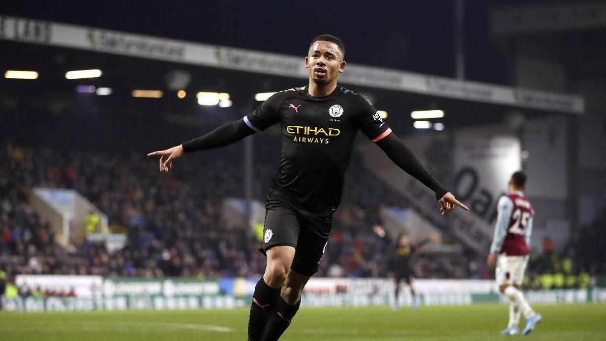 Gabriel Jesus bikin dua gol sekaligus menyudahi puasa panjangnya (Martin Rickett/PA via AP)