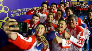 Keren! Bulutangkis Beregu Putra Sumbang Emas Ke-14