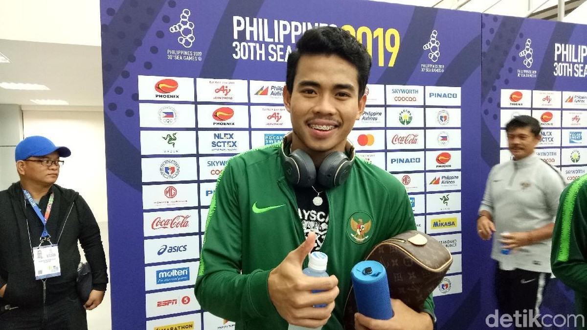 Nurhidayat Haji Haris menjawab kepercayaan Indra Sjafri di laga lawan Brunei Darussalam. (Foto: Randy Prasatya/detikSport)