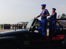 Momen Kapolri Idham Azis Pimpin Upacara HUT ke-69 Korpolairud