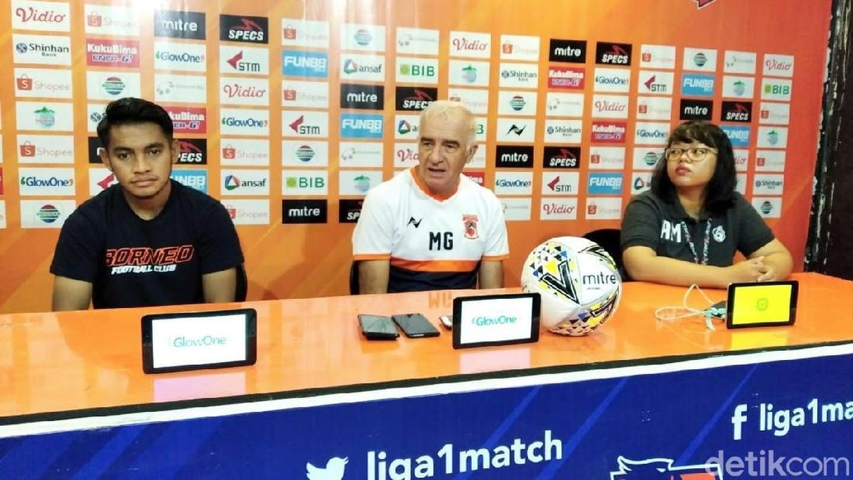 Roberto Carlos Mario Gomez menegaskan misi Borneo FC membidik posisi kedua klasemen akhir Liga 1 2019. (Foto: Suriyatman/detikcom)