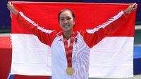 Aldila Sutjiadi Tambah Pundi-pundi Emas Indonesia