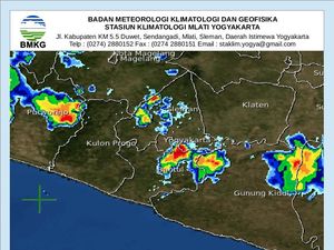 Peringatan Dini BMKG: Potensi Hujan-Angin Kencang di DIY Sore Ini