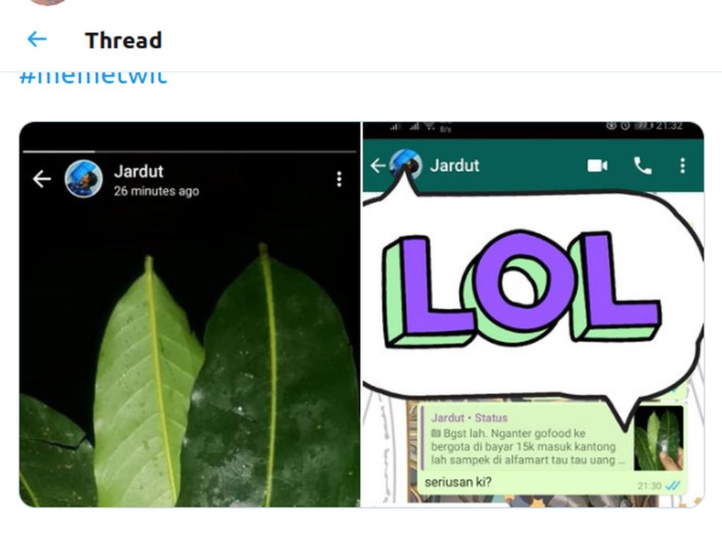 Tweet Horor Abang Ojol Dapat Uang Berubah Jadi Daun Tweet Horor Abang Ojol Dapat Uang Berubah Jadi Daun