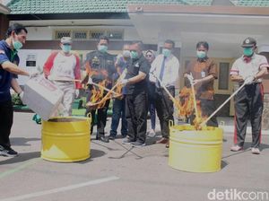Narkoba Senilai Rp 1 Miliar Dimusnahkan di Jombang