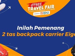 Asyik! Ini Pemenang Backpack Gratis dari dFree Travel Fair