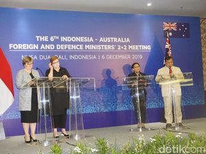 Kesan Prabowo Jadi Satu-satunya Pria di Pertemuan Menlu dan Menhan RI-Australia