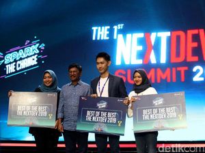 Wajah Semringah 3 Pemenang Telkomsel The NextDev Summit 2019 Wajah Semringah 3 Pemenang Telkomsel The NextDev Summit 2019