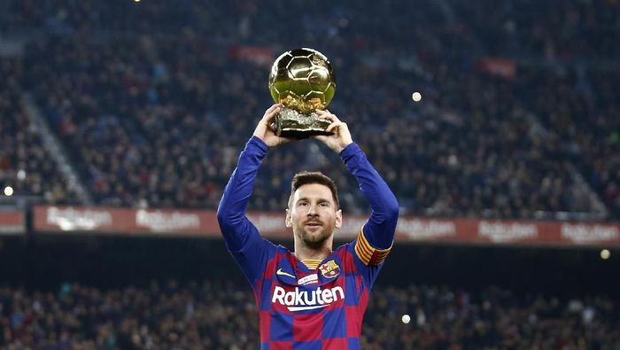 Usai raih Ballon dOr, Lionel Messi membuat hat-trick ke gawang Mallorca (Joan Monfort/AP Photo) Usai raih Ballon dOr, Lionel Messi membuat hat-trick ke gawang Mallorca (Joan Monfort/AP Photo)