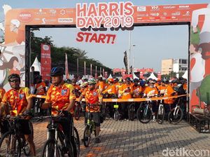 Bugar dengan Olahraga Lari dan Sepedaan di Harris Day 2019