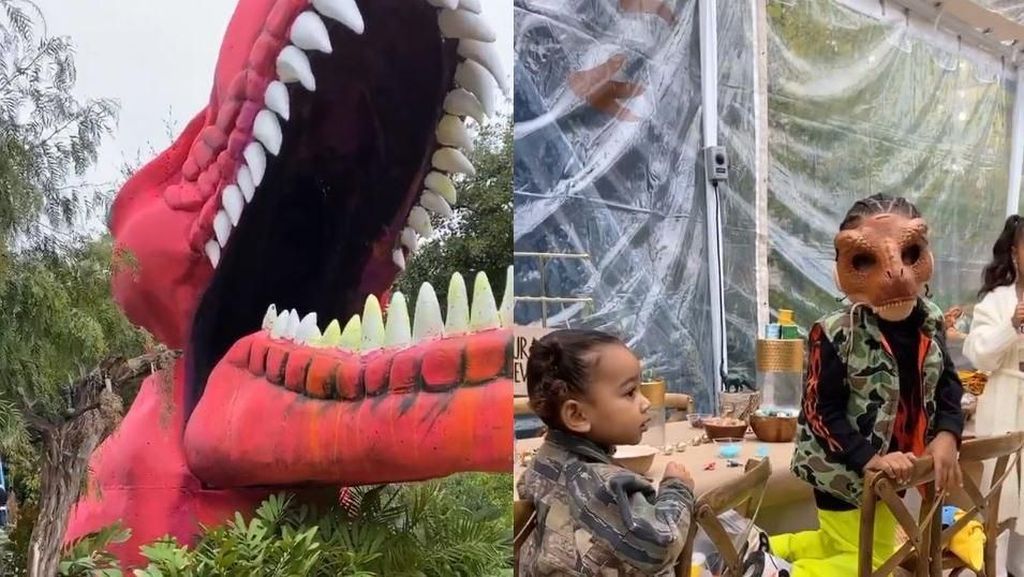 Kanye West Bikin Jurrasic Park di Tamannya untuk Ultah Putranya
