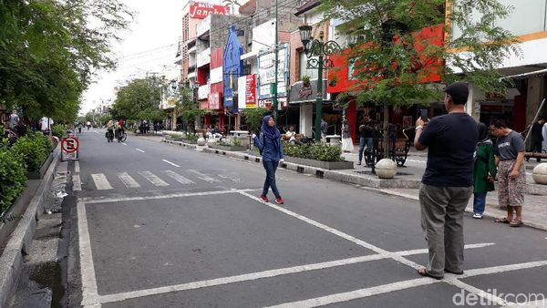 Penampakan Malioboro Tanpa Kendaraan Bermotor