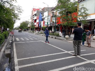 Penampakan Malioboro Tanpa Kendaraan Bermotor