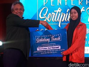 Jadi Juara Dunia dan Pecah Rekor, Karisma Evi Dihadiahi Sebidang Tanah