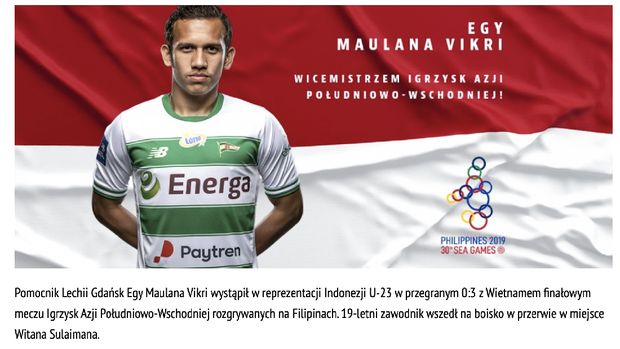 Lechia Gdansk Tetap Apresiasi Perak SEA Games Egy Maulana