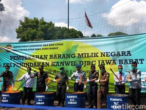 Bea Cukai Jabar Musnahkan Aneka Hasil Sitaan Senilai Rp 3 M