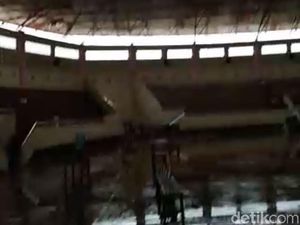 Angin Kencang Terjang Magetan, Atap GOR Ki Mageti Beterbangan