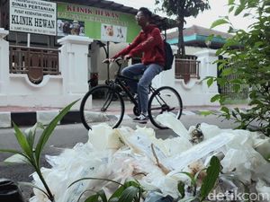 Iyuh... Sampah Medis Klinik Hewan Berserakan di Tepi Jalan Solo