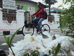 Iyuh... Sampah Medis Klinik Hewan Berserakan di Tepi Jalan Solo