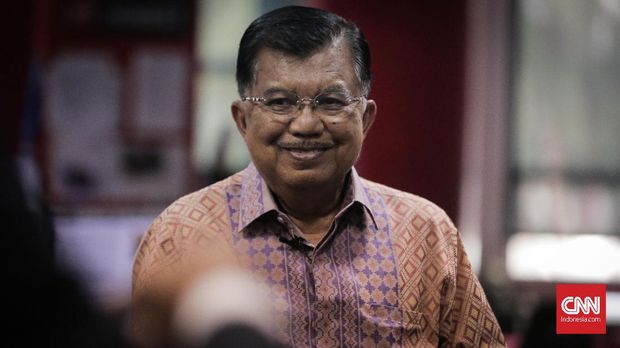 Former Vice President Jusuf Kalla during a visit to CNN Indonesia, Jakarta, December 11, 2019. (CNN Indonesia / Hesti Rika)