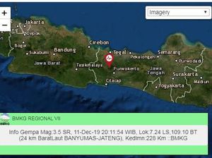 Penjelasan BMKG soal Gempa Darat M 3,5 di Banyumas
