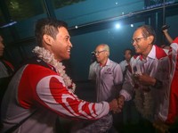 Gondol Emas, Timnas Bola Voli Putra Disambut Gembira