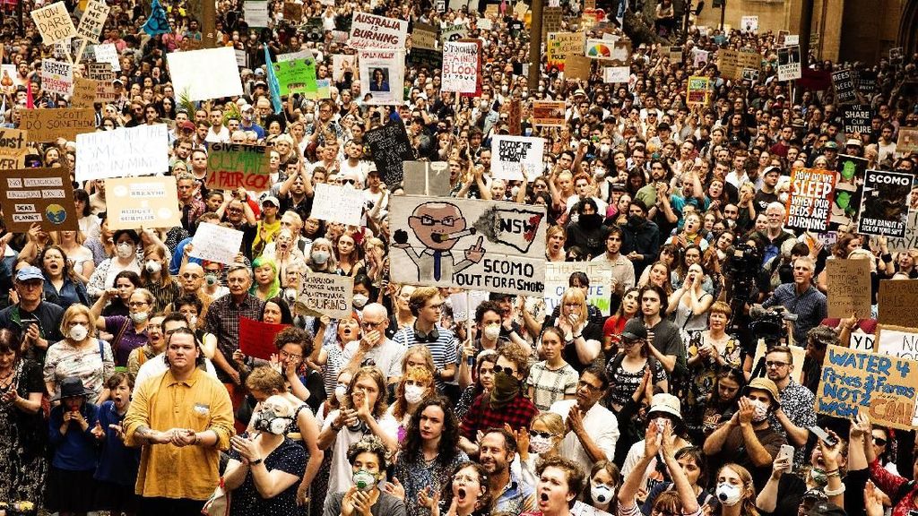 Melihat Lagi Aksi Ribuan Warga Sydney Demo Terkait Krisis Iklim