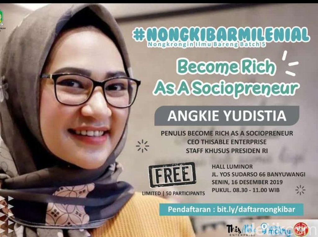 Angkie Yudistia, Stafsus Presiden Diajak #Nongkibarmilenial di Banyuwangi Angkie Yudistia, Stafsus Presiden Diajak #Nongkibarmilenial di Banyuwangi