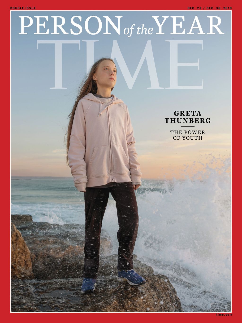 This photo provided by Time magazine shows Greta Thunberg, who has been named Timeâ€™s youngest â€œperson of the yearâ€ on Wednesday, Dec. 11, 2019.   The media franchise said Wednesday on its website that Thunberg is being honored for work that transcends backgrounds and borders.  (Time via AP)