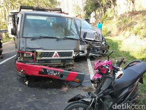 2 Pelajar SMP Jadi Korban Kecelakaan Beruntun 3 Kendaraan di Jombang
